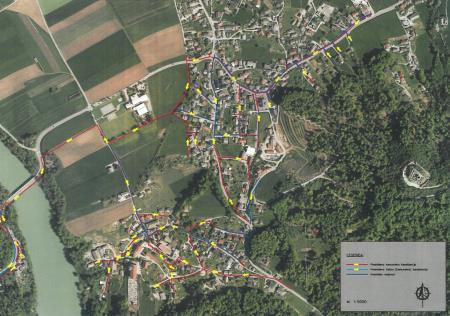 Prikaz tras iz idejnega projekta - Smlednik